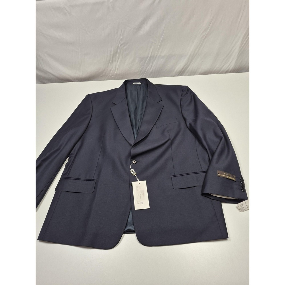 Vitale Barberis Canonico Blazer Mens 50 Blue Super 100s Wool VBC Italy 2 Button